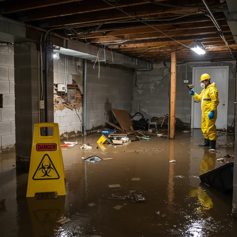 Flooded Basement Electrical Hazard in Crawfordville, GA Property