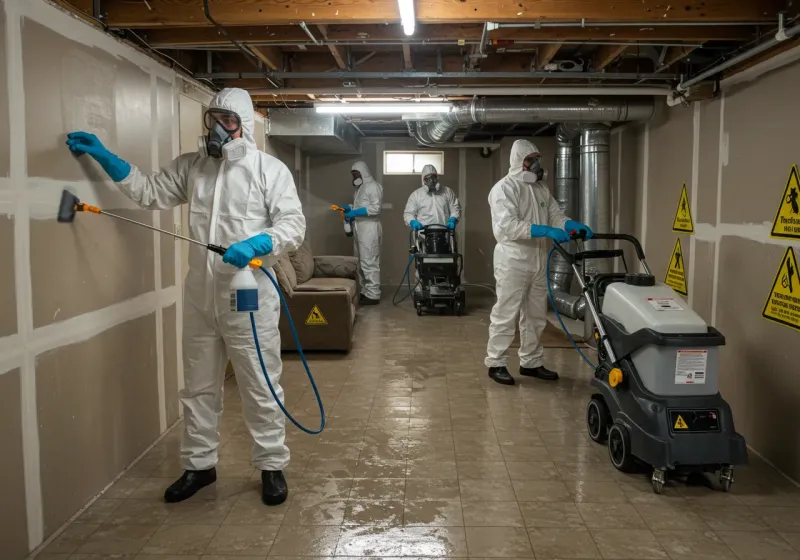 Basement Moisture Removal and Structural Drying process in Crawfordville, GA